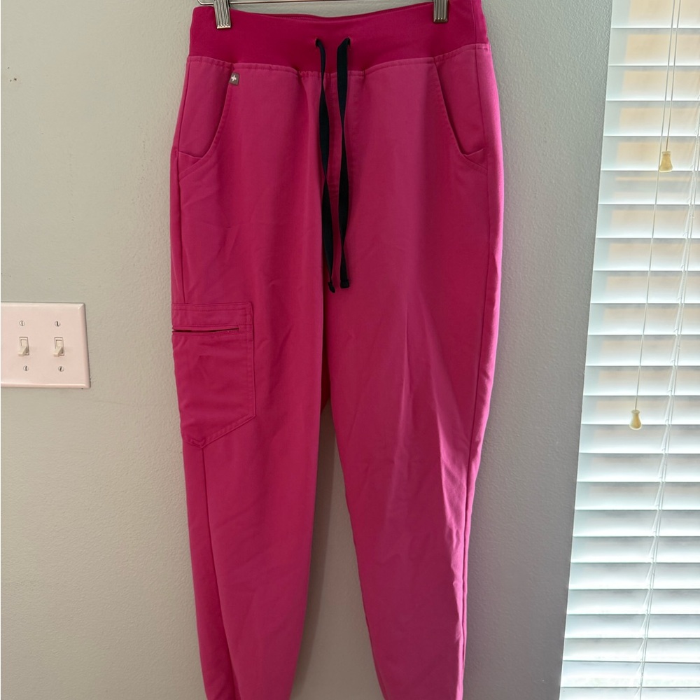 Figs Hot Pink Scrub Jogger